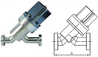 Клапан вакуумный прямоточный пневматический с фланцами CF35/40 (CF2,75") односторонего действия (открытие - сжатым воздухом, закрытие - пружиной), без датчика положения и пневмораспределителя, медное уплотнение корпуса, нержавеющая сталь 304L - фото 10494