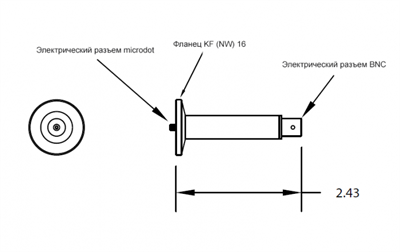 A200 Вакуумный электрический ввод Microdot - BNC, фланец KF16 (NW16) - фото 7897