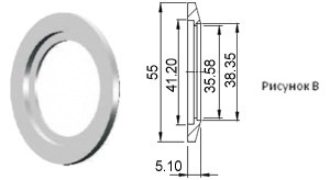 Фланец KF40 (NW40) с отверстием под трубу 1,5 дюйма, нержавеющая сталь 304L - фото 8338