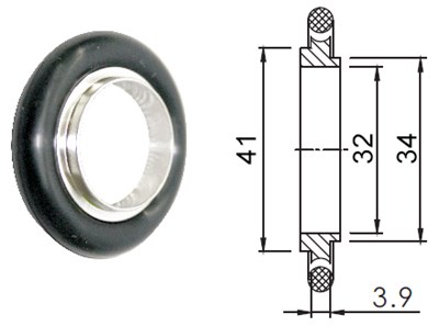 Кольцо центрирующее-адаптер KF32/40 (NW32/40) с витоновым уплотнением, нержавеющая сталь 304L - фото 9855