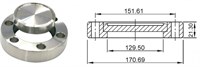 Фланец-заглушка CF130 (CF6,75") с вращающимся центром, с резьбой в отверстиях под болты, нержавеющая сталь 304L