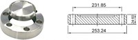 Фланец-заглушка CF200 (CF10") с вращающимся центром, с резьбой в отверстиях под болты, нержавеющая сталь 304L