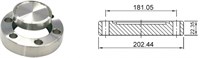 Фланец-заглушка CF160 (CF8") с вращающимся центром, с резьбой в отверстиях под болты, нержавеющая сталь 304L