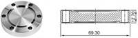 Фланец двусторонний заглушенный CF35/40 (CF2,75"), нержавеющая сталь 304L