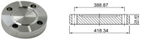 Фланец-заглушка CF350 (CF16,5") невращающийся без резьбы в отверстиях под болты, нержавеющая сталь 304L