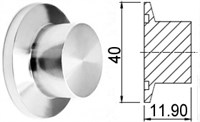 Фланец-заглушка удлинённый KF25 (NW25), нержавеющая сталь 304L