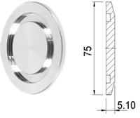 Фланец-заглушка KF50 (NW50), нержавеющая сталь 304L