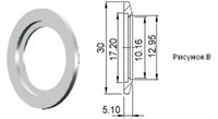 Фланец KF16 (NW16) с отверстием под трубу 1/2 дюйма, нержавеющая сталь 304L