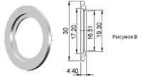 Фланец KF16 (NW16) с отверстием под трубу 3/4 дюйма, нержавеющая сталь 304L