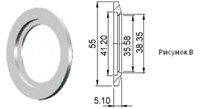 Фланец KF40 (NW40) с отверстием под трубу 1,5 дюйма, нержавеющая сталь 304L