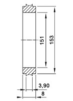 Кольцо центрирующее ISO160 (алюминий)