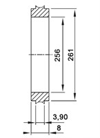 Кольцо центрирующее ISO250 (алюминий)