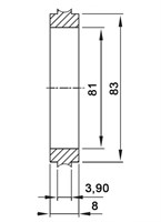 Кольцо центрирующее ISO80 (алюминий)