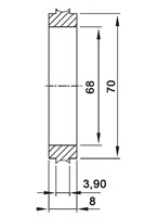 Кольцо центрирующее ISO63 (алюминий)