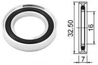 Кольцо центрирующее KF16 (NW16) с витоновым уплотнением и алюминиевым разделителем, нержавеющая сталь 304L