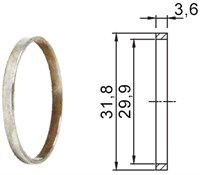 Кольцо избыточного давления KF16 (NW16), нержавеющая сталь 304L