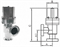 Клапан вакуумный угловой пневматический с фланцами CF25 (CF2,12") одностороннего действия (открытие и закрытие сжатым воздухом), без датчика положения и пневмораспределителя, медное уплотнение корпуса, нержавеющая сталь 304L - фото 10489